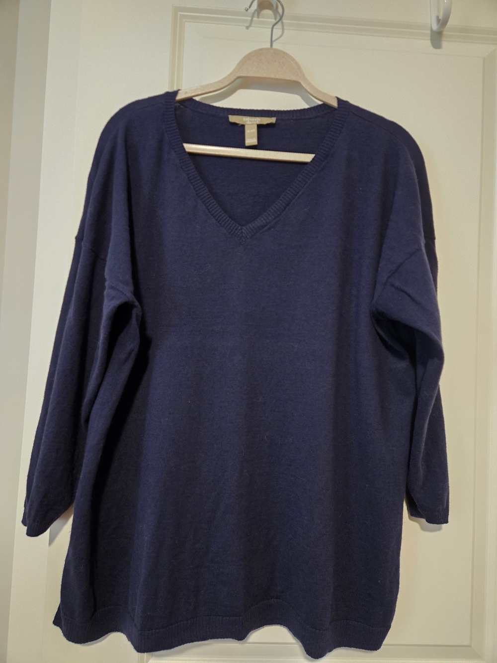 Women's Navy V-Neck Sweater
